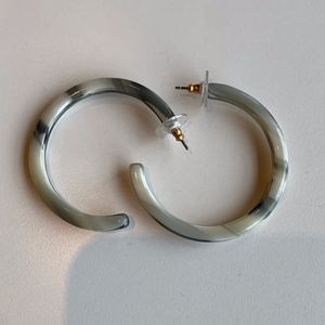 Anthropologie marble hoop earrings